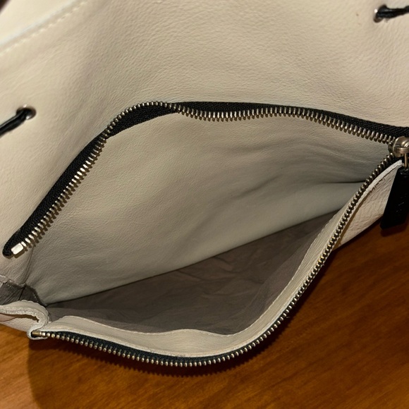 MARNI HOBO TOTE BAG SIDE CINCH SAND & BLACK LEATHER ZIP CLOSURE BOHO ITALY LUX🖤 - Picture 17 of 17